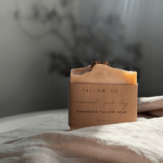 Handcrafted Rosewood & Pink Clay Tallow Soap - 110g