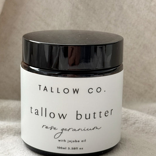 Tallow Butter -  Rose Geranium with jojoba oil - 100ml